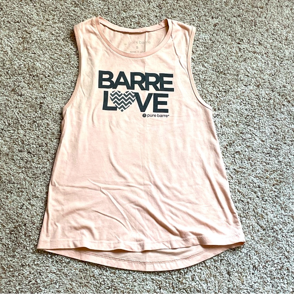 EUC Pure Barre | Barre Love Chevron Heart Tank | S